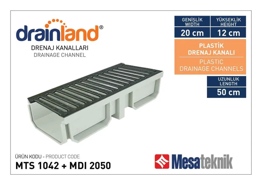 MTS 1042 Genişlik 20 cm Derinlik 12 cm Uzunluk 50 cm