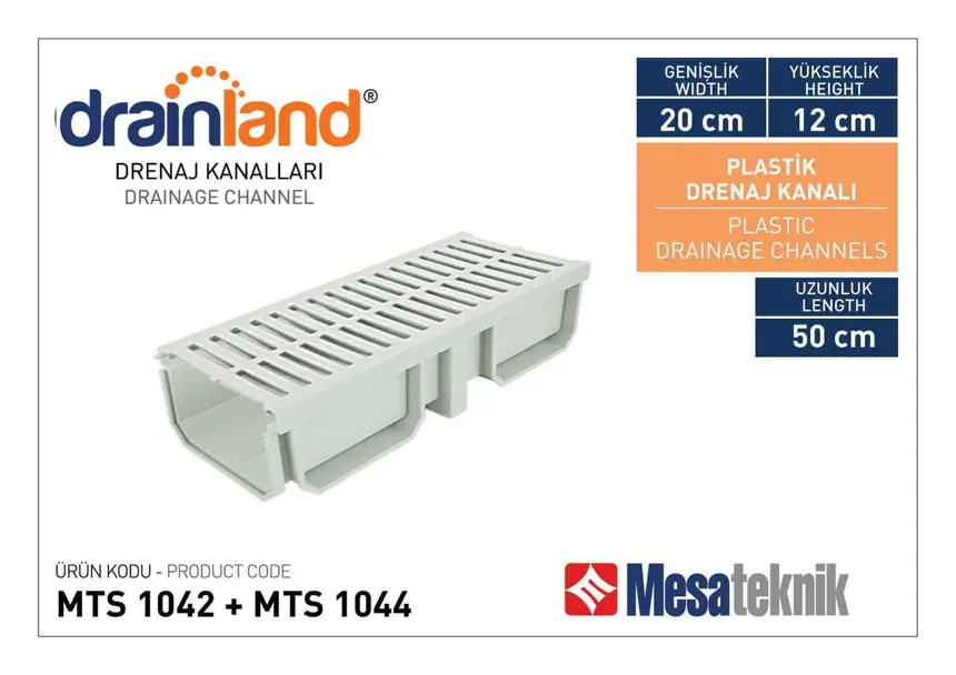 MTS 1042 Genişlik 20 cm Derinlik 12 cm Uzunluk 50 cm