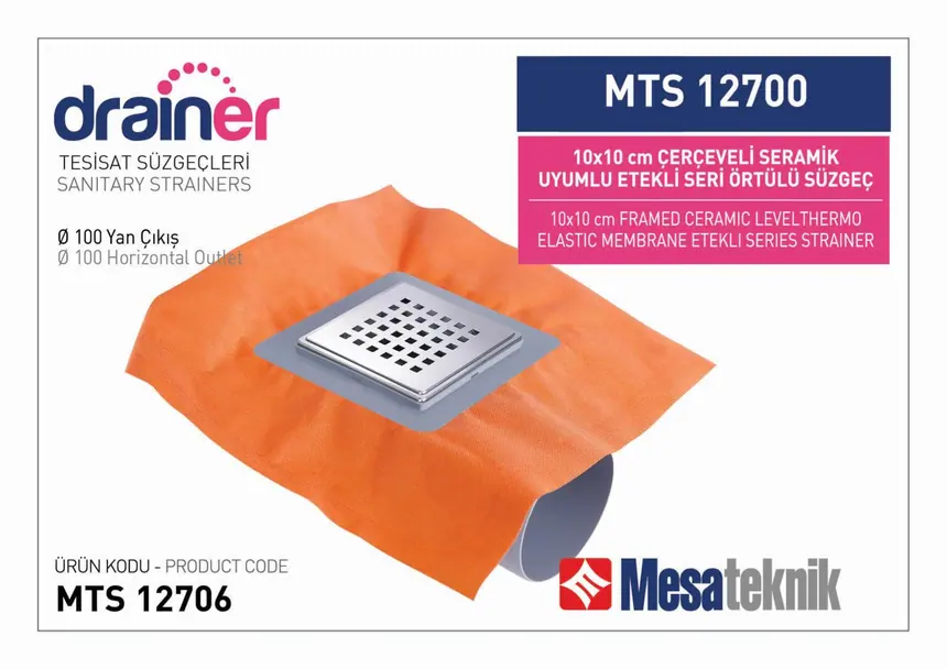 MTS 12700 Etekli Serisi Paslanmaz Çerçeveli Örtülü 10 cm