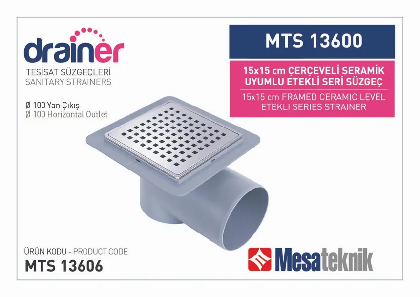 MTS 13600 Etekli Serisi Paslanmaz Çerçeveli 15 cm