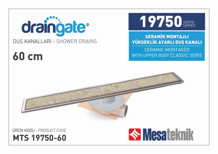 MTS 19750 Seramik Montajlı Yükseklik Ayarlı