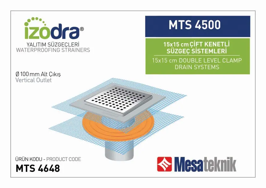 MTS 4600 Çift Kenetli Süzgeç Sistemleri 15x15 cm