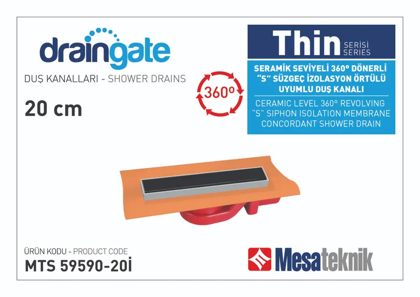 MTS 59590I Thin Serisi 360º Dönerli S Süzgeç Uyumlu Izolasyon Ortülü