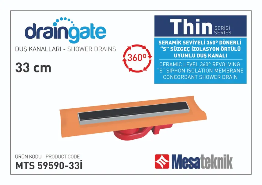 MTS 59590I Thin Serisi 360º Dönerli S Süzgeç Uyumlu Izolasyon Ortülü