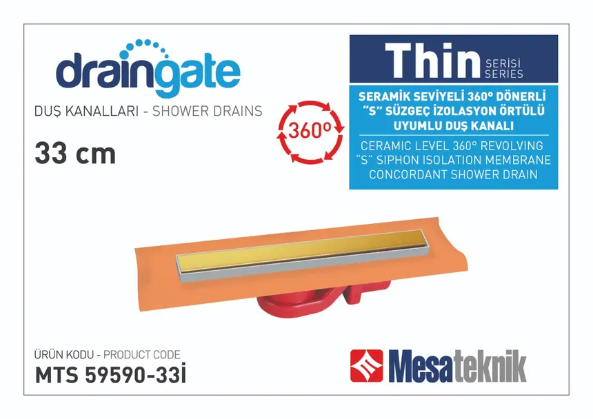 MTS 59590I Thin Serisi 360º Dönerli S Süzgeç Uyumlu Izolasyon Ortülü