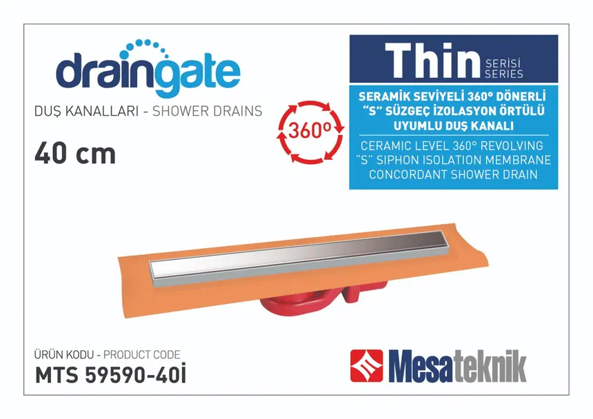 MTS 59590I Thin Serisi 360º Dönerli S Süzgeç Uyumlu Izolasyon Ortülü