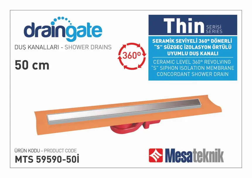 MTS 59590I Thin Serisi 360º Dönerli S Süzgeç Uyumlu Izolasyon Ortülü