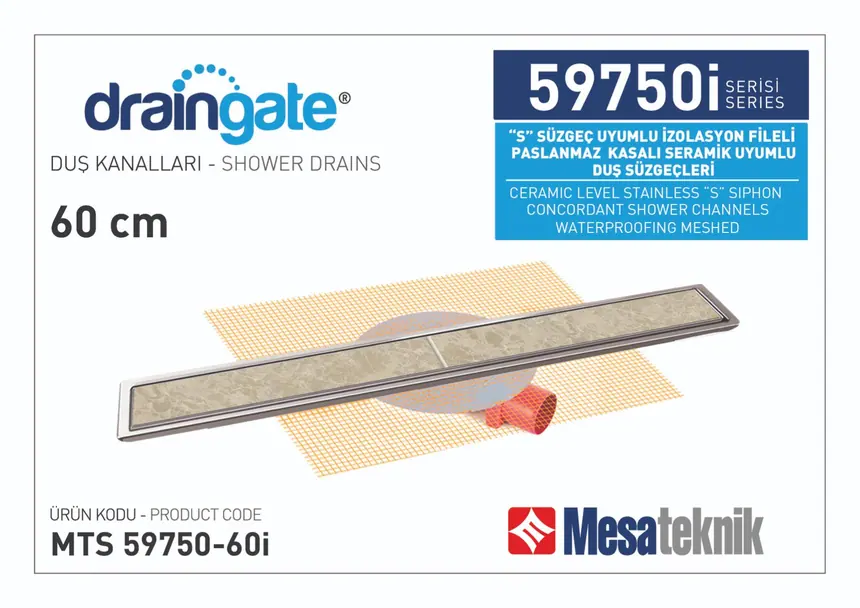MTS 59750F S Sifon Uyumlu İzolasyon Fileli Seramik Montajlı Seri