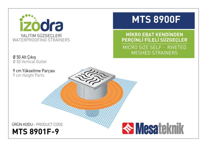 MTS 8900F Kendinden Percinli Fileli Suzgec Sistemleri Mikro Ebat