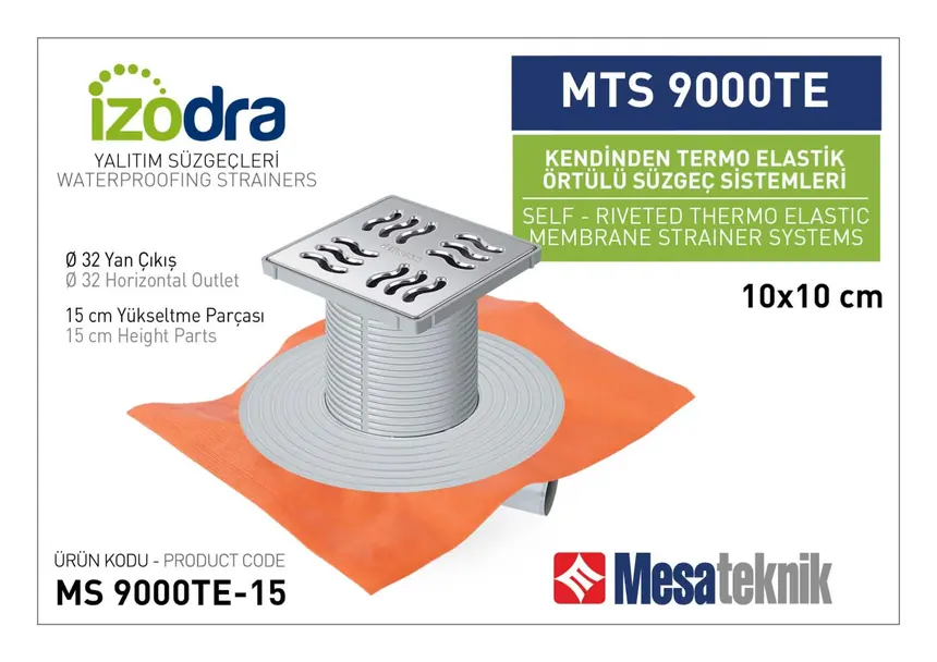 MTS 9000TE Kendinden Percinli Örtülü Suzgec Sistemleri 10 cm