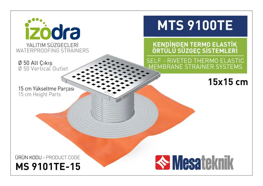 MTS 9100TE Kendinden Percinli Örtülü Suzgec Sistemleri 15 cm