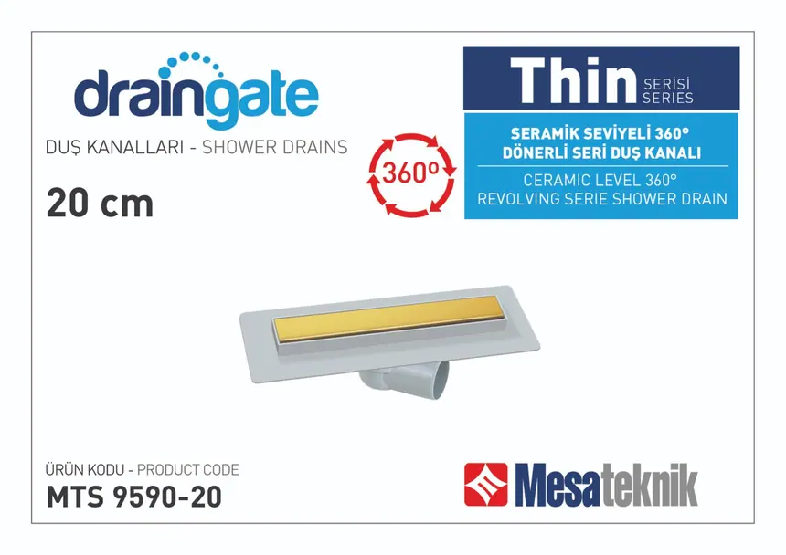 MTS 9590 Thin Serisi 360º Dönerli Gri Gövde